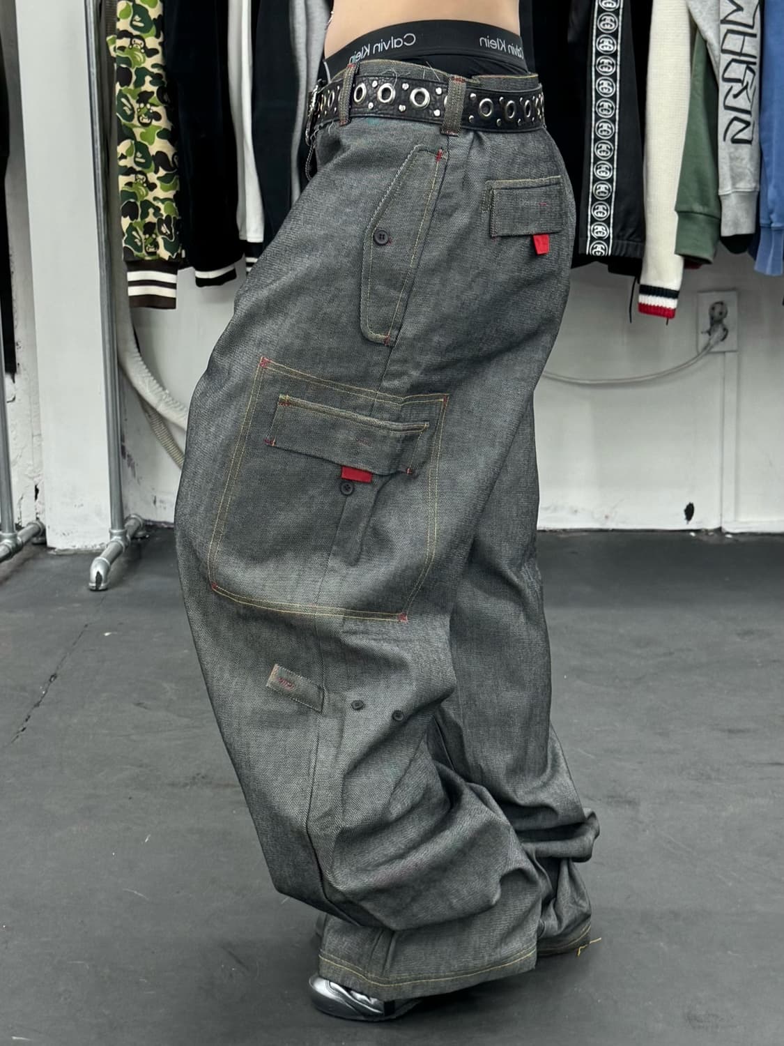 VTG 메탈릭 오버핏 카고팬츠 상품이미지2