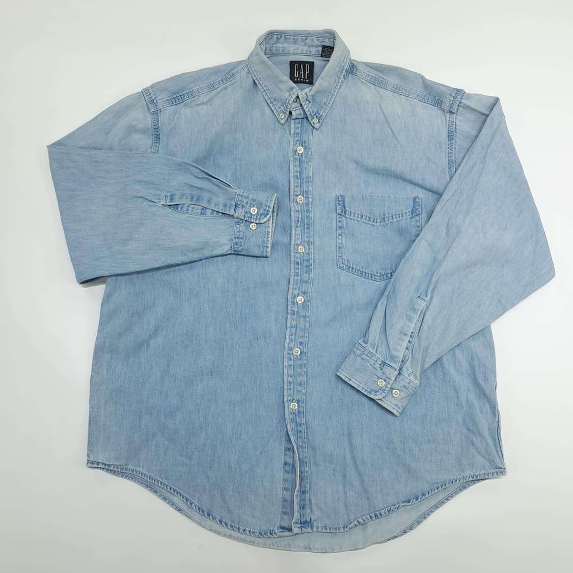 Co828 L GAP 갭 90s 캐나다 연청 데님 긴팔 셔츠 상품이미지2
