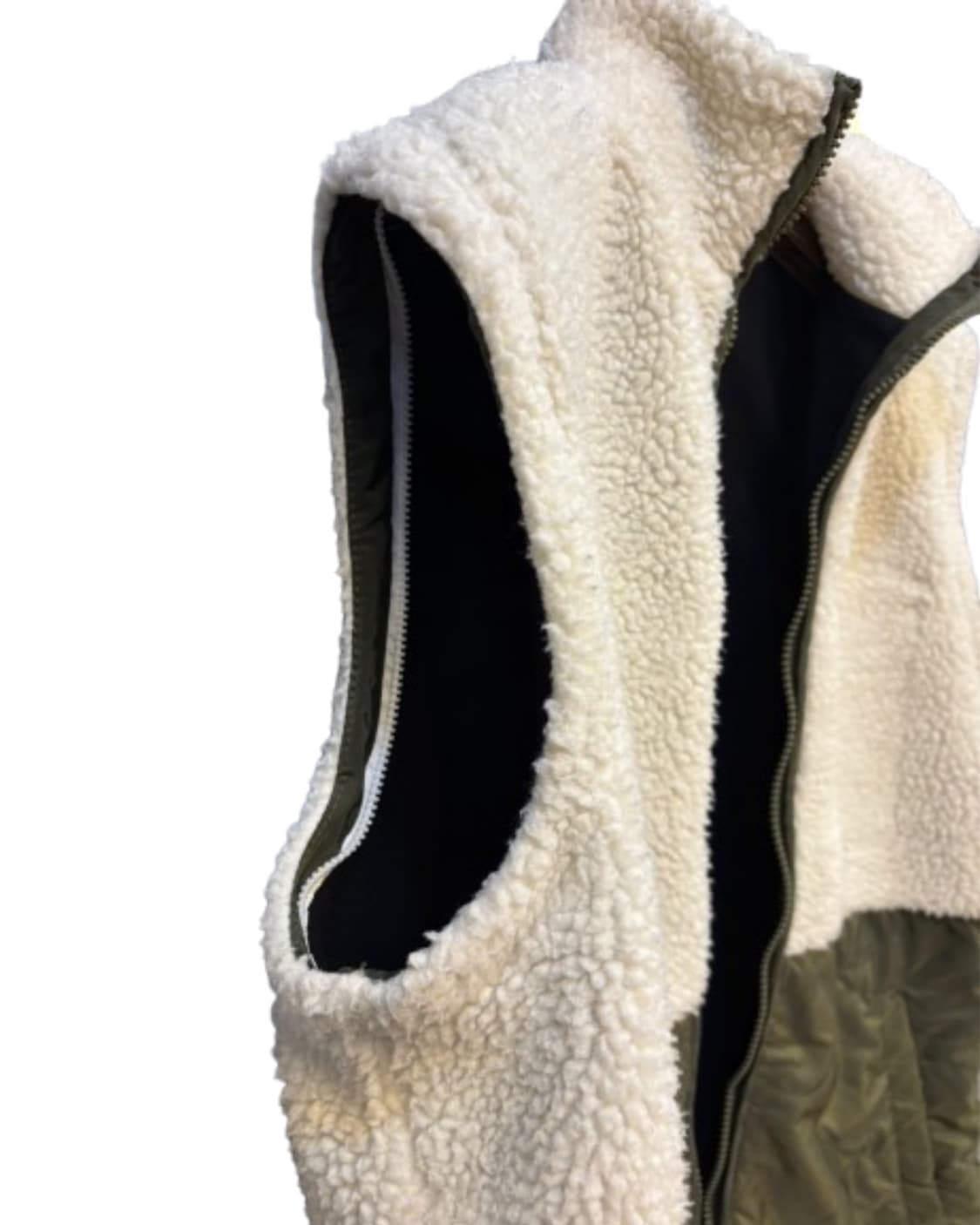 반스 플리스 집업 조끼 S 상품이미지3