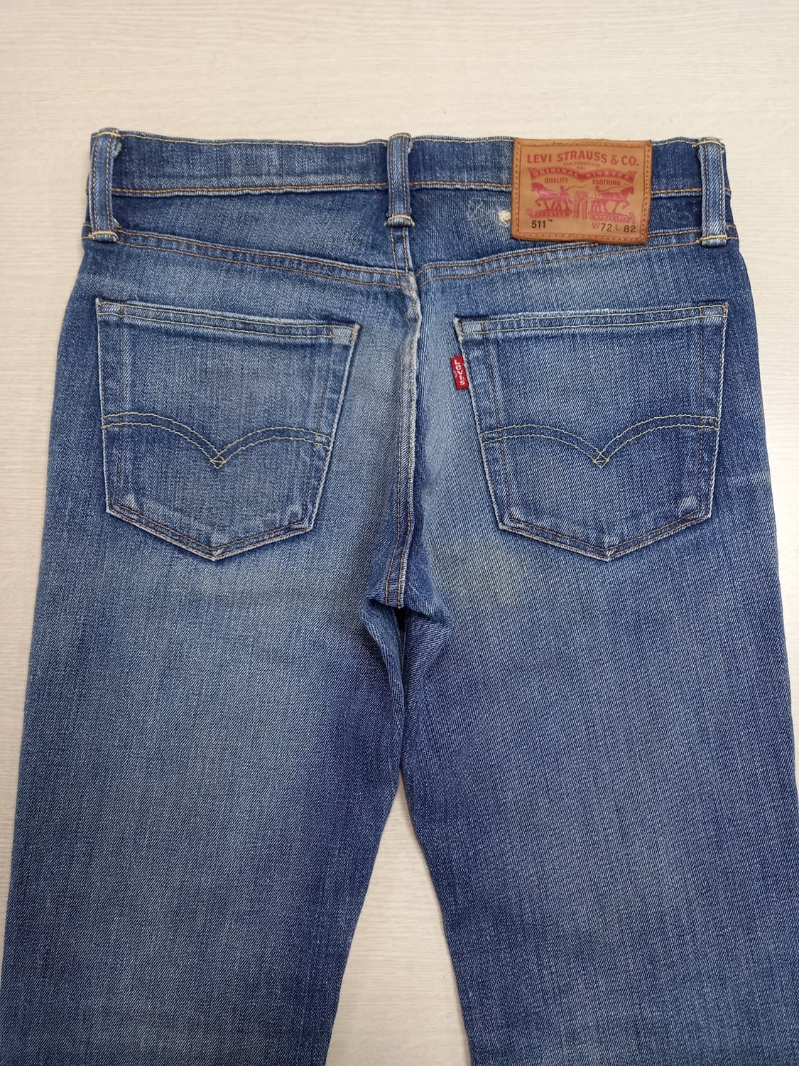 28 리바이스511 WhiteOak 데미지워싱 스판 리페어진 28-960 상품이미지4