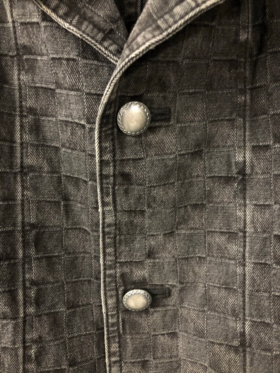 Issey miyake (plantation) 체크 데님 블레이저 상품이미지6