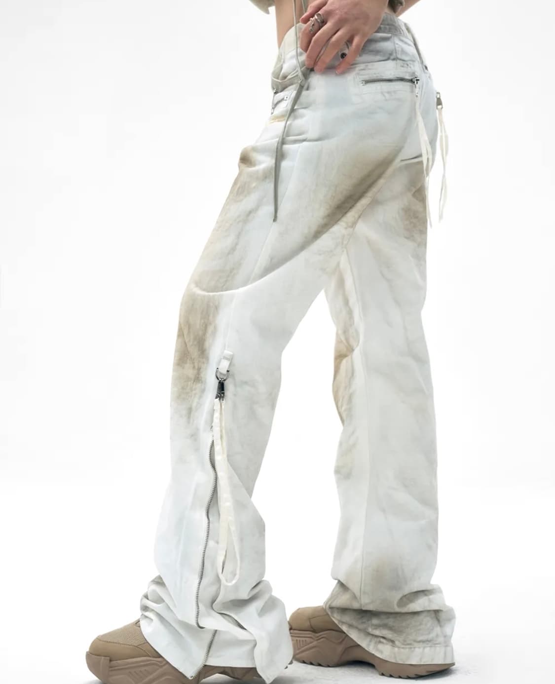 [M] Yeel washed zipper pants white 상품이미지6