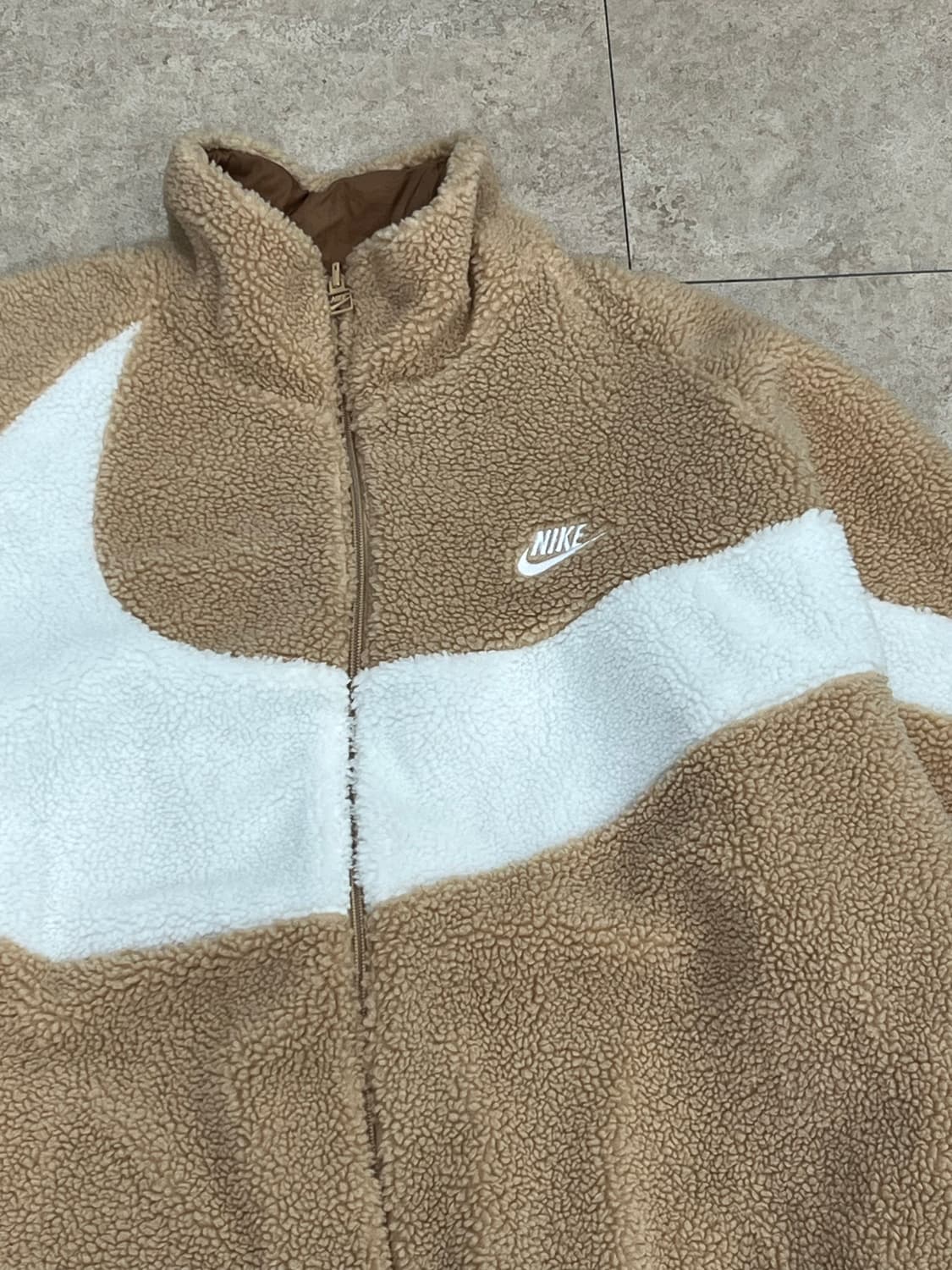 (3XL) 나이키 리버시블 빅 스우시 풀 집 자켓 헴프 화이트 상품이미지3