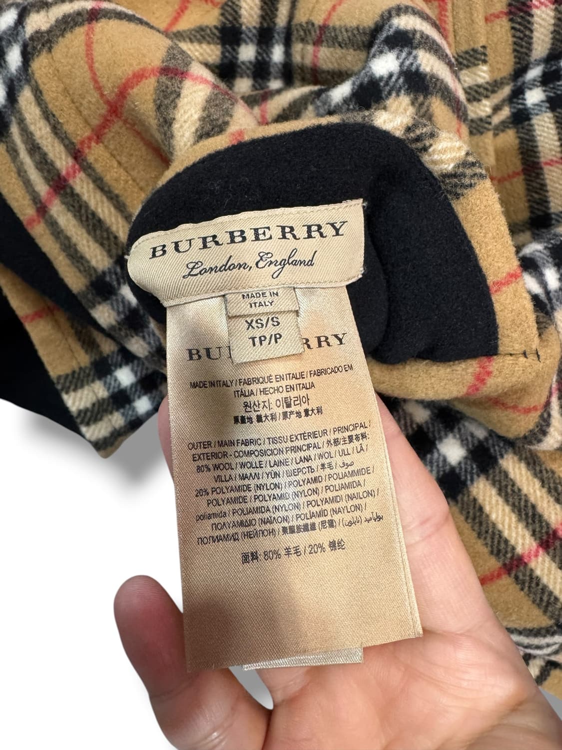 버버리 리버시블 후드 케이프 made in ITALY  상품이미지9