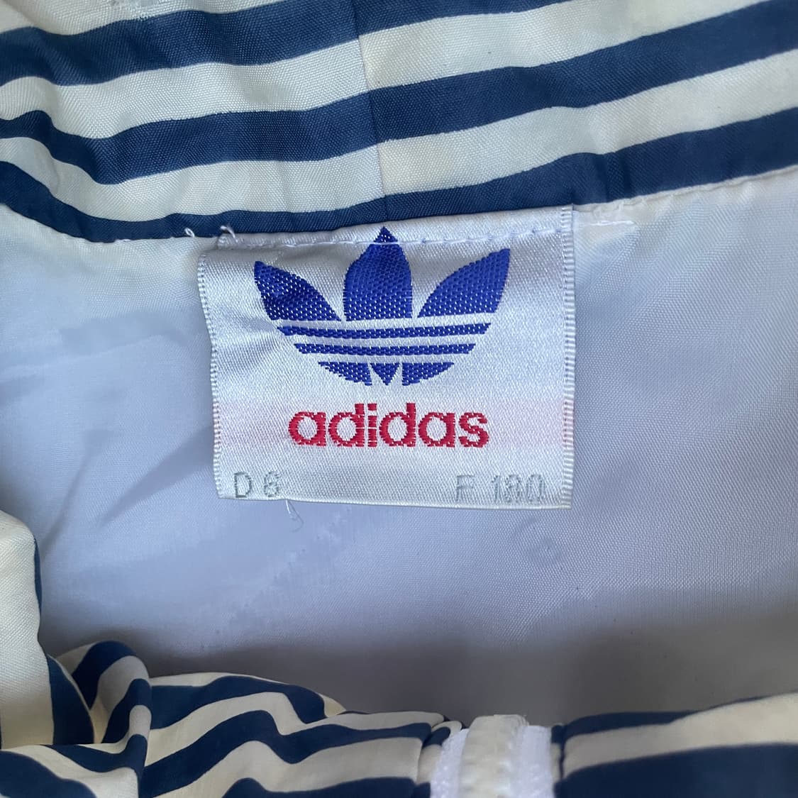 80s 아디다스 대대장 빅로고 자수 트랙자켓 올드스쿨 바람막이 XL 상품이미지5