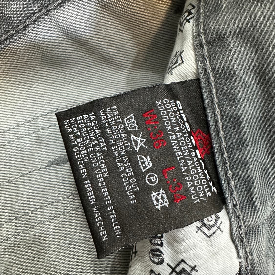 Cipo&Baxx y2k 그레이 워시드 데님 팬츠36 상품이미지3