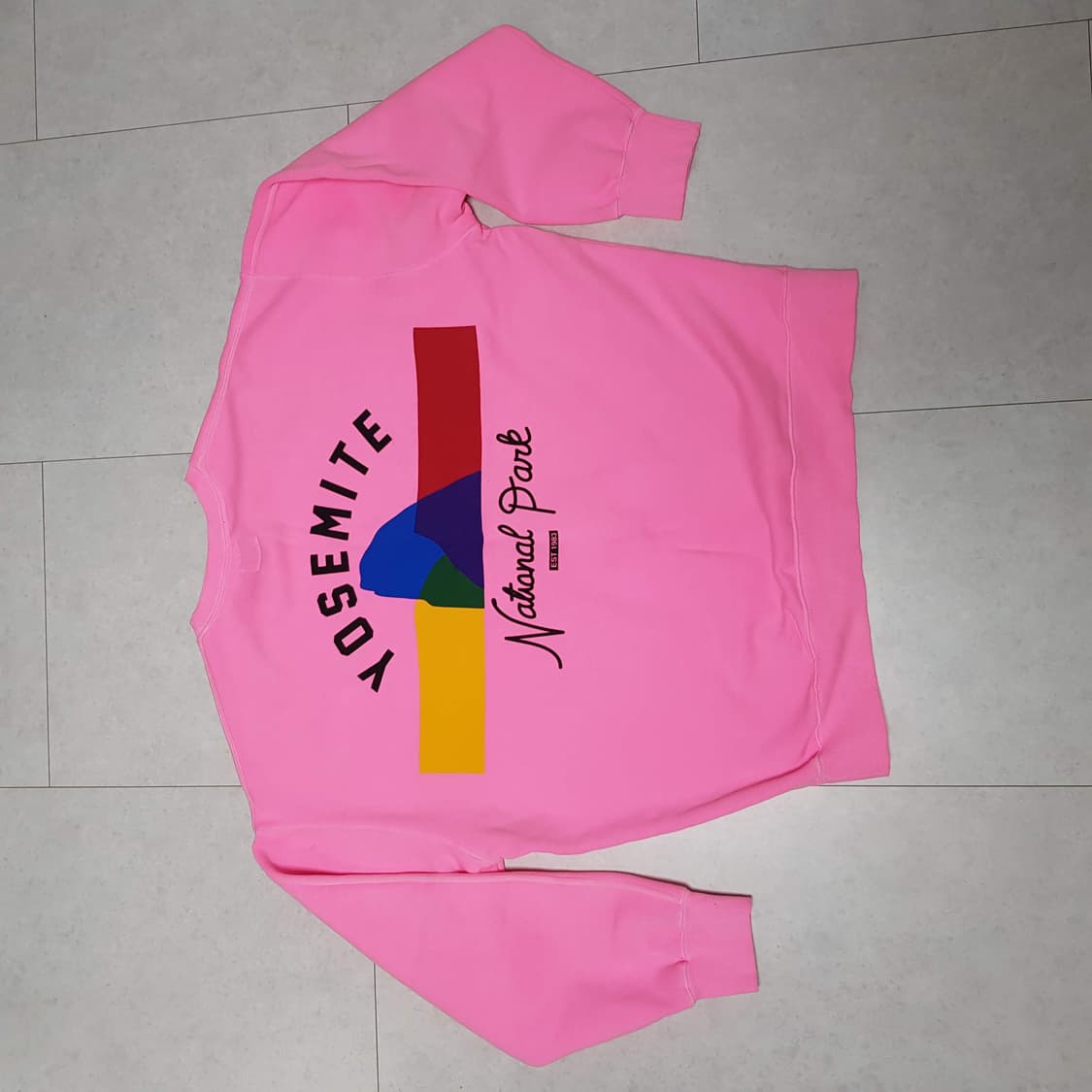 GETTO ALD MFG 핑크 맨투맨 티셔츠 상품이미지2