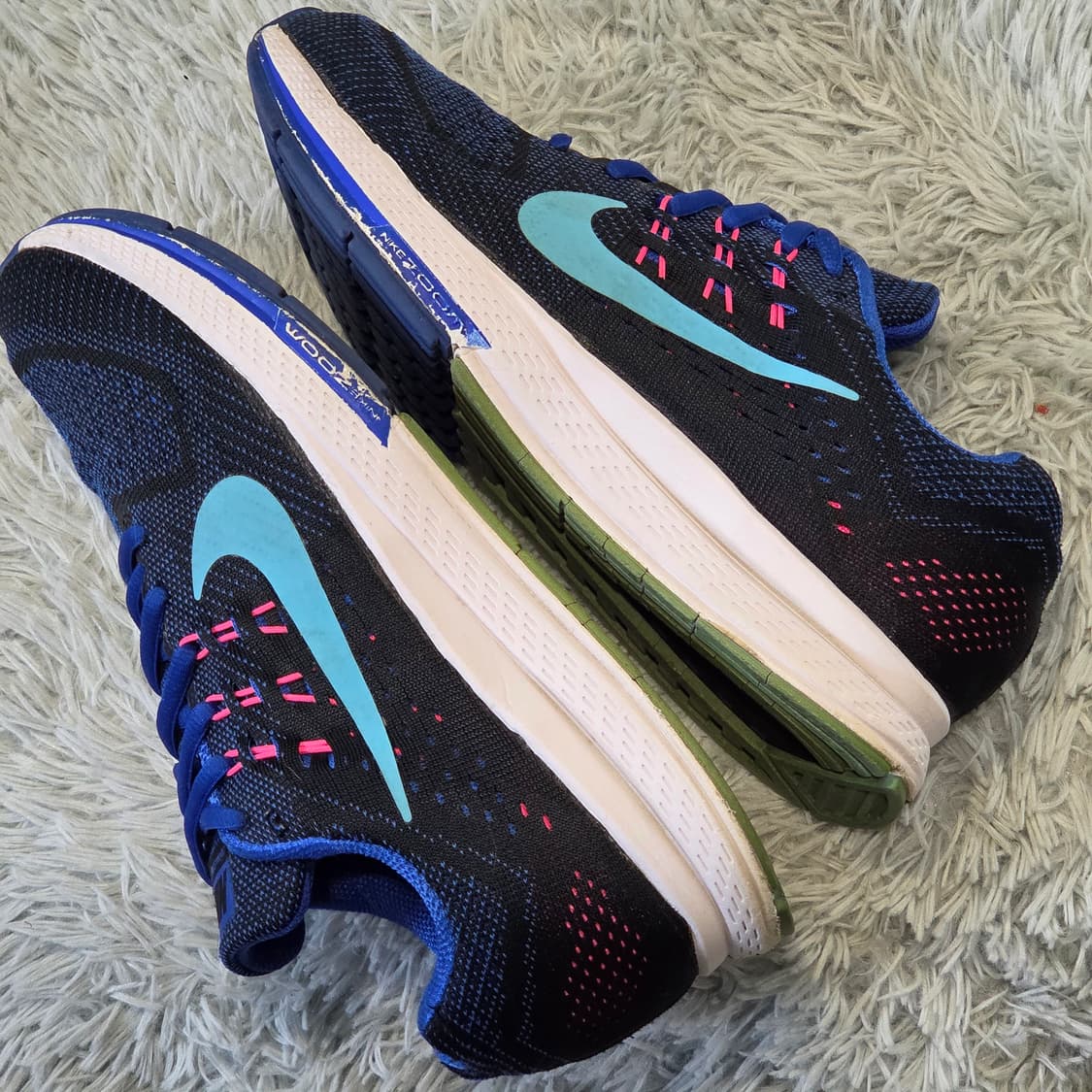 2q-4:나이키 줌 스트럭처 18 블루/블랙 러닝화 (24.5cm) 상품이미지7