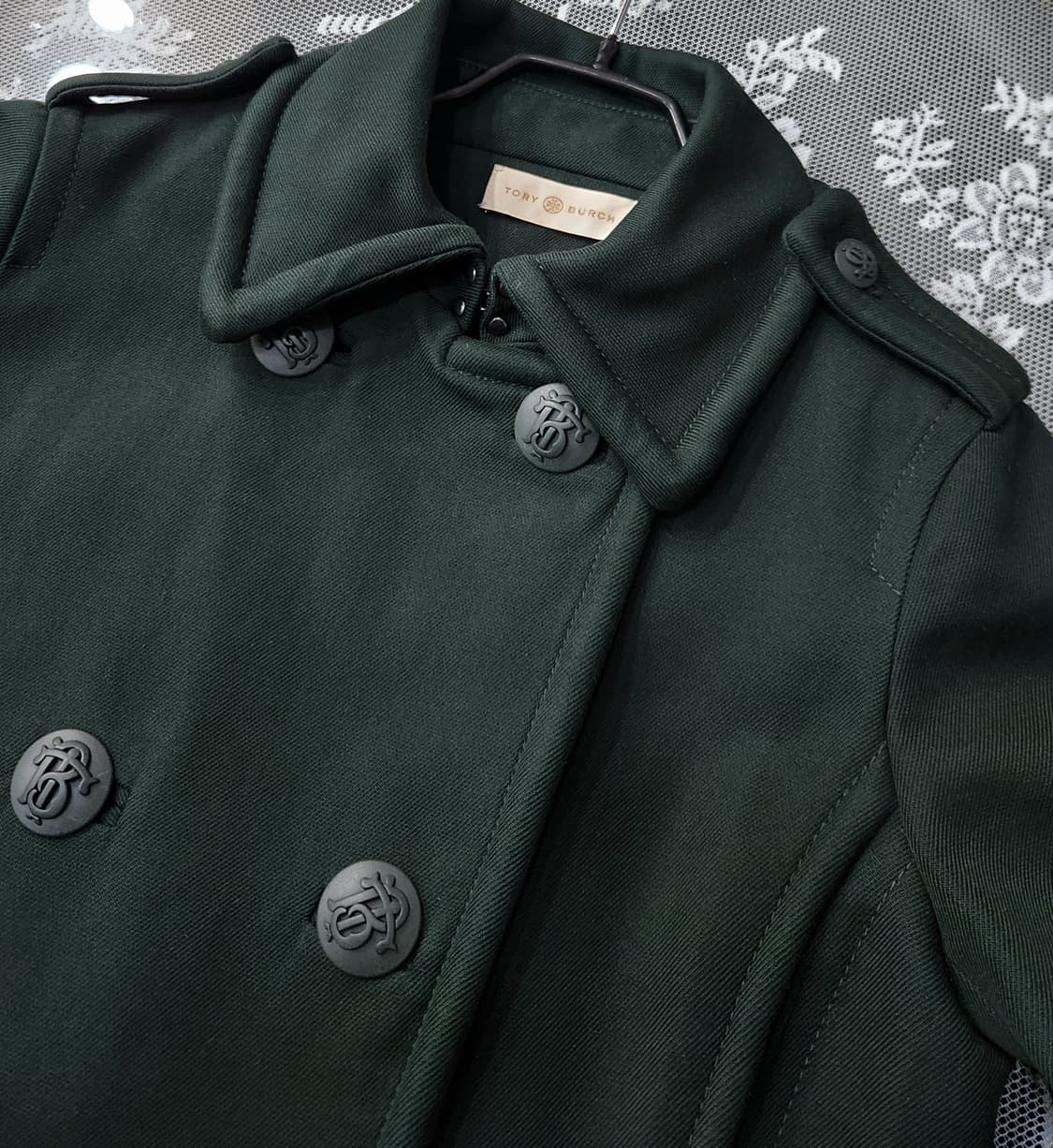 (새상품급)토리버치 코튼 트윌 더블 롱코트 상품이미지4