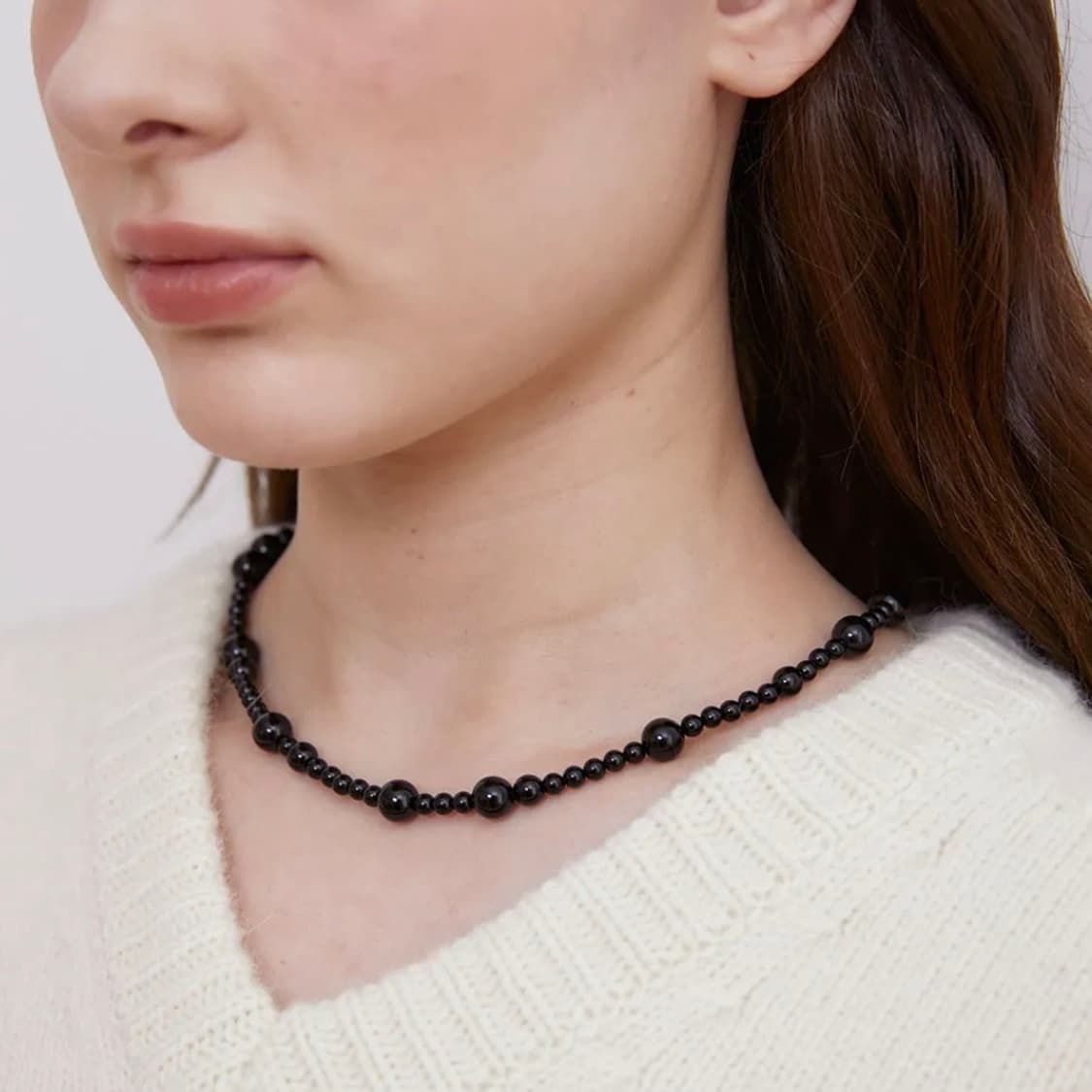 할렌 black onyx mix necklace (새상품) 상품이미지2