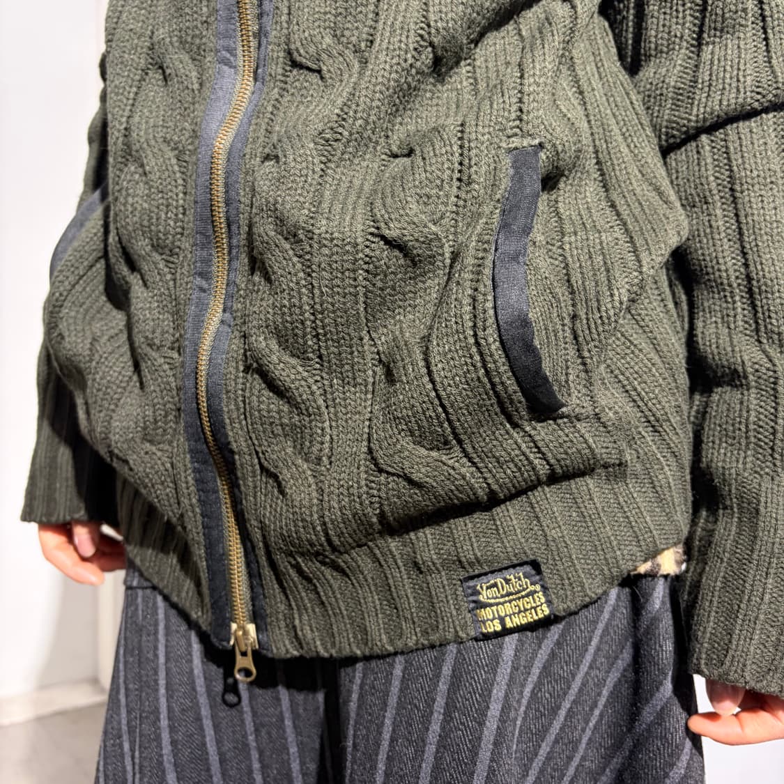 본더치 y2k 케이블 니트 집업 자켓 상품이미지2
