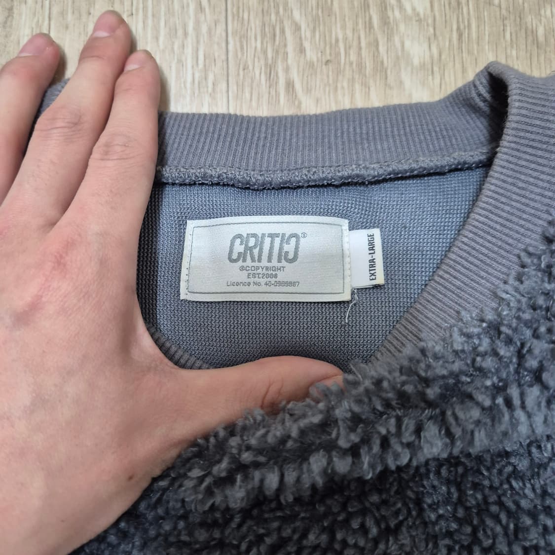 크리틱 남여공용 와펜 웜업 뽀글이 맨투맨 티셔츠 상품이미지6