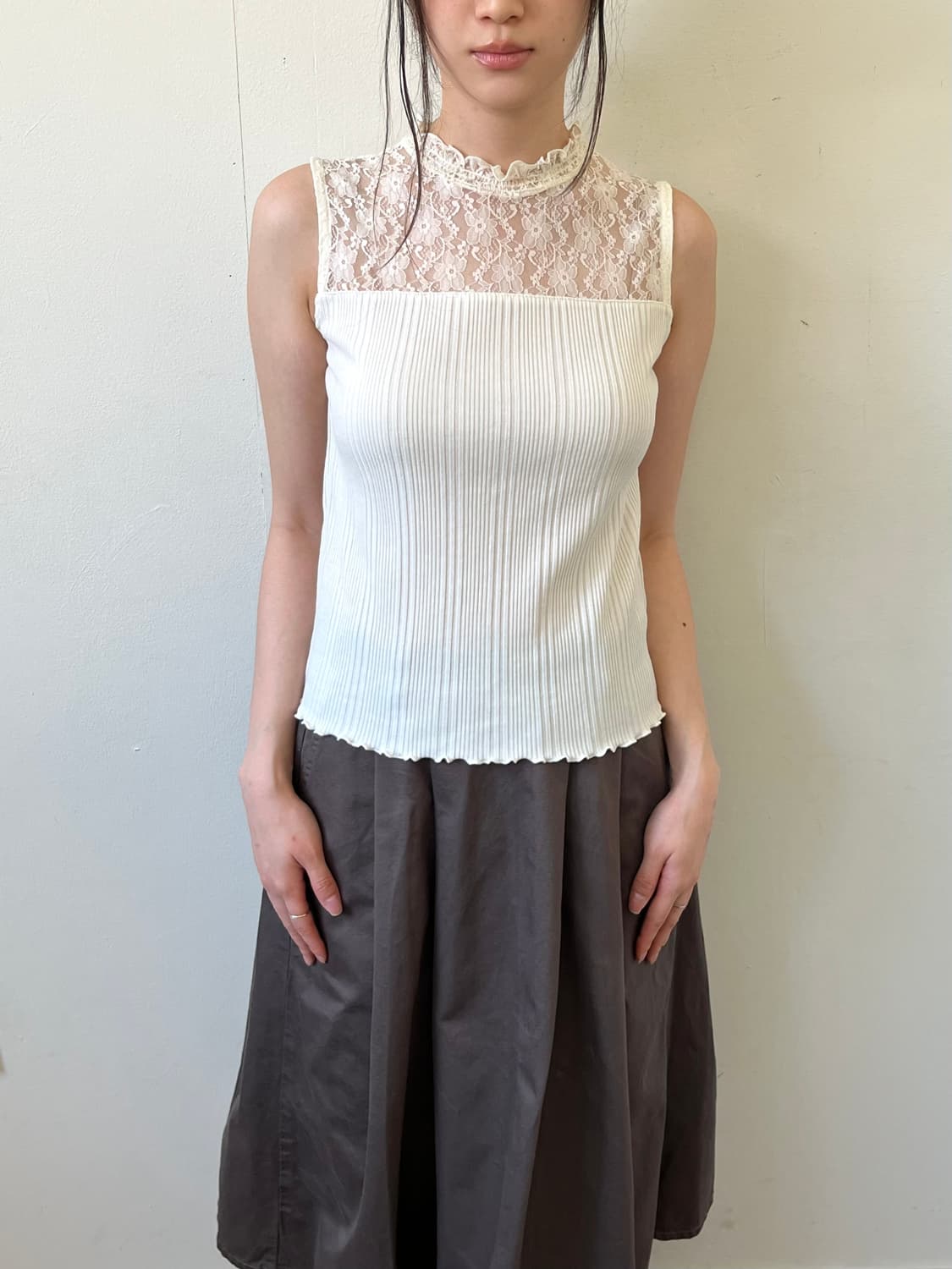 COLZA 화이트 슬리브리스 상품이미지6