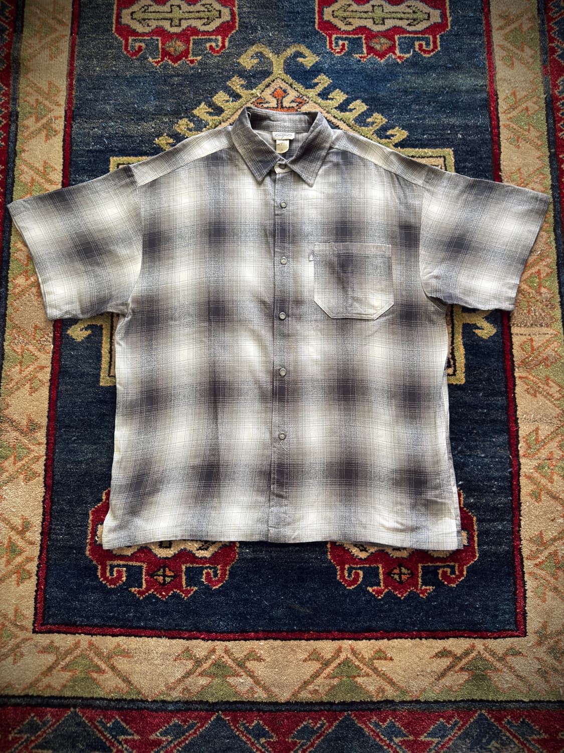 CalTop made in USA 쉐도우 옴브레 체크셔츠 상품이미지1