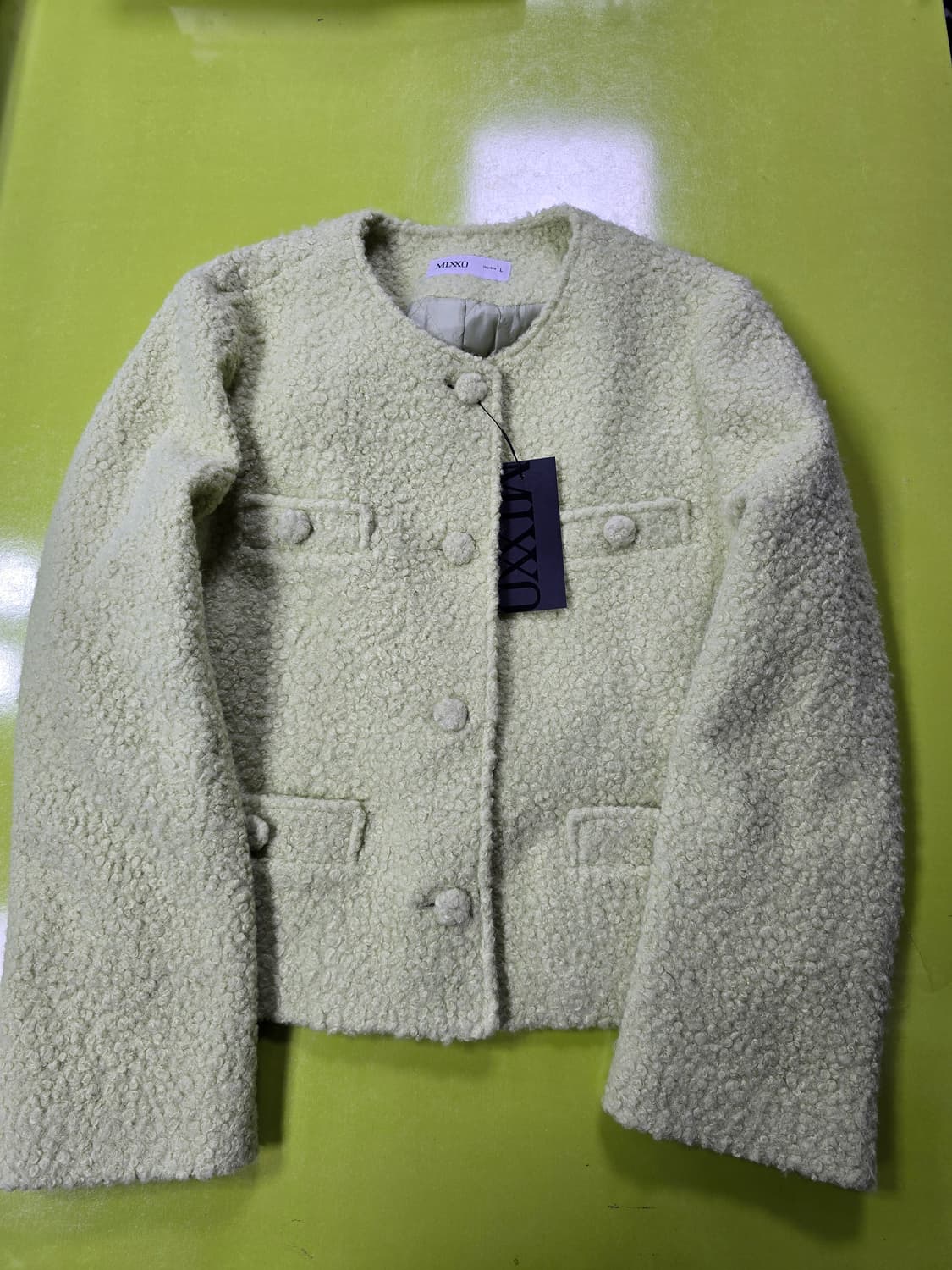 믹소 크롭 뽀글이 자켓 L (1208) 상품이미지1