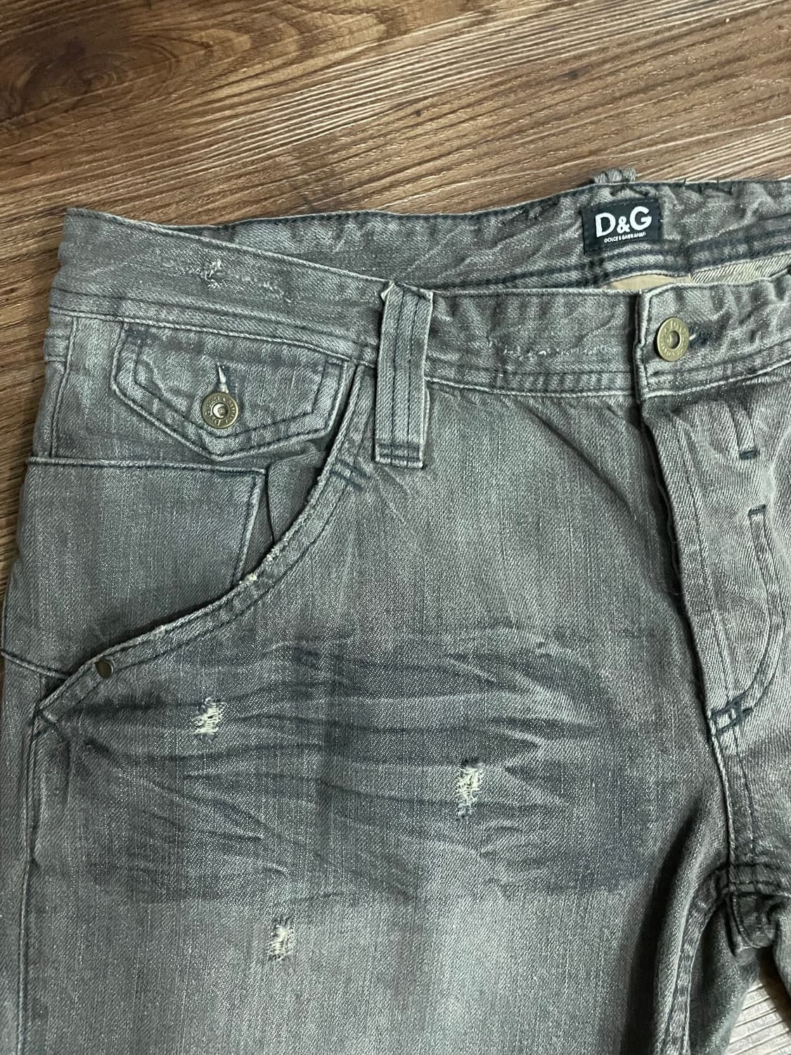 돌체앤가바나 D&G 디스트레스드 스톤 워시드 팬츠 상품이미지4