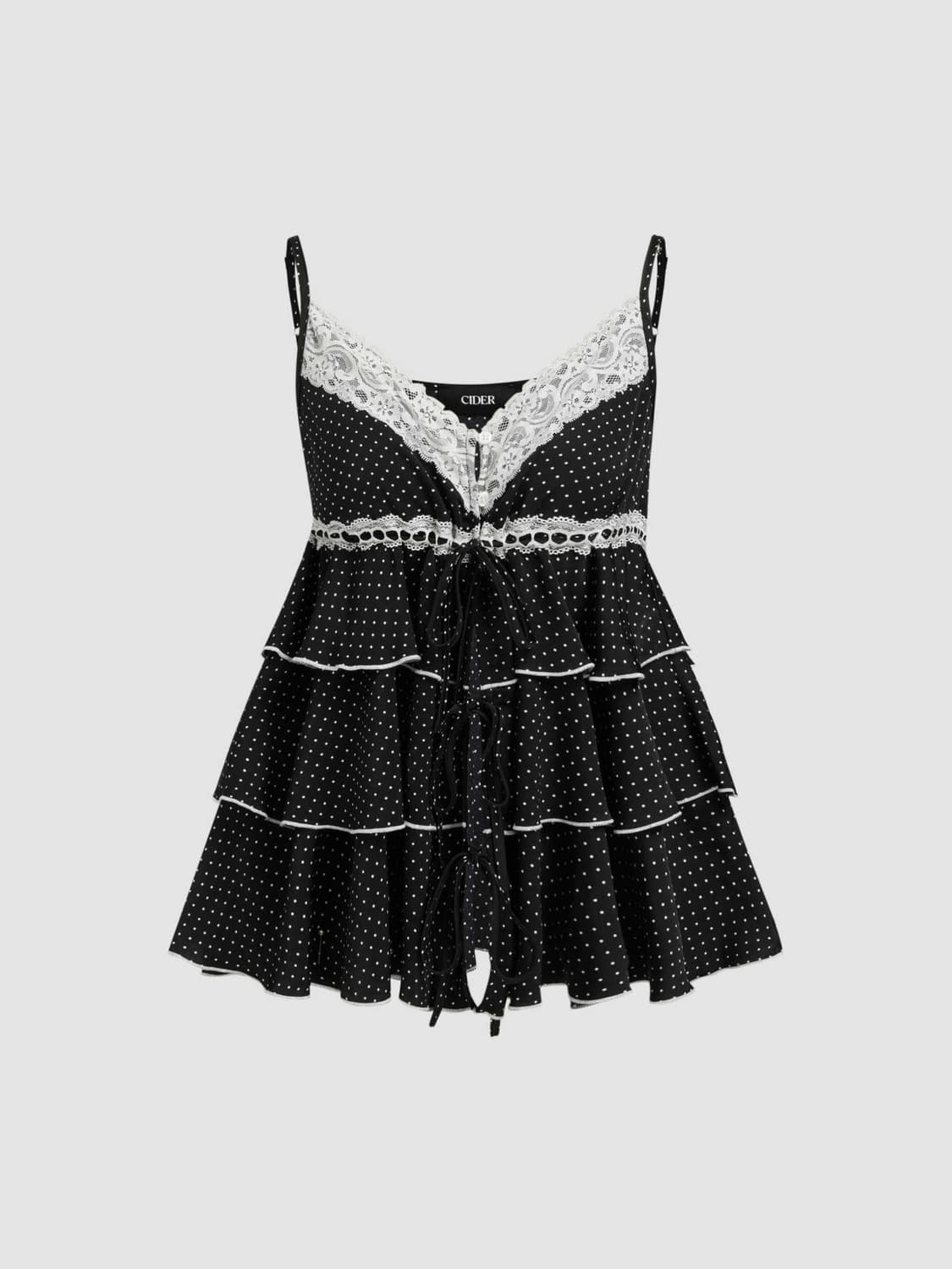 샵사이다 Dot layered lace sleeve 상품이미지1