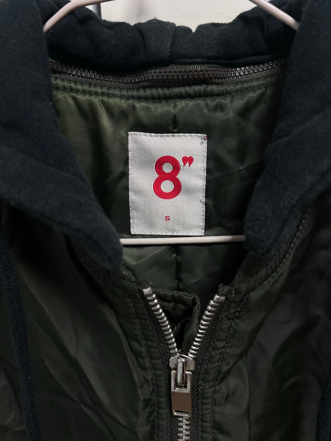 에잇세컨즈 후드 항공 점퍼 카키 S 상품이미지2