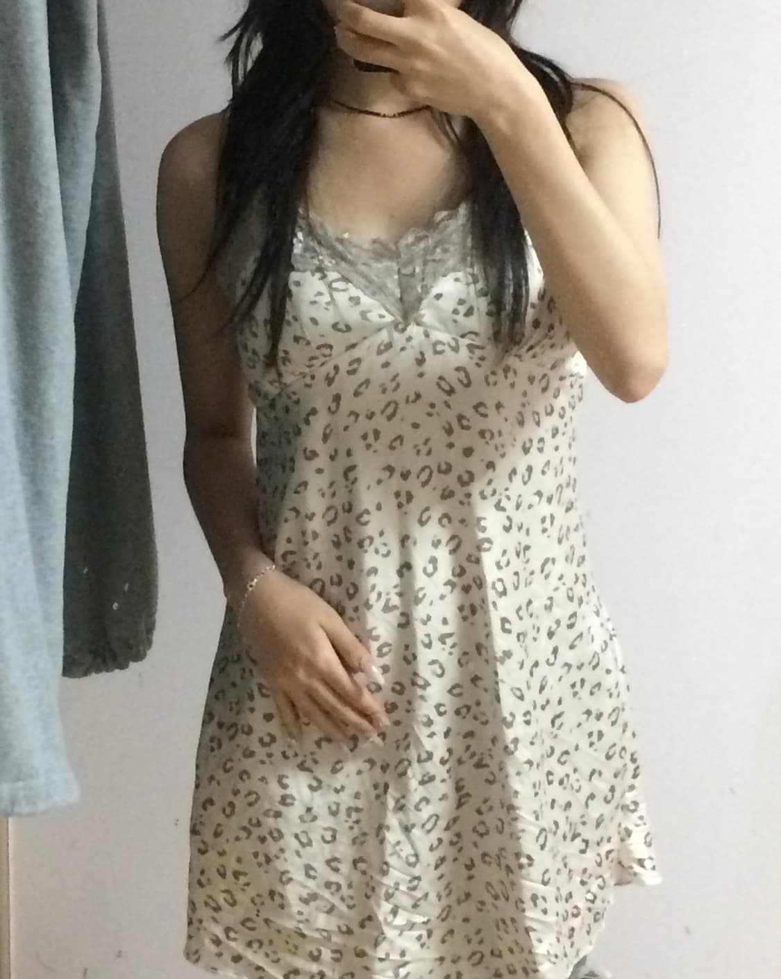 레오파드 빈티지 캡내장 슬립 원피스 상품이미지2