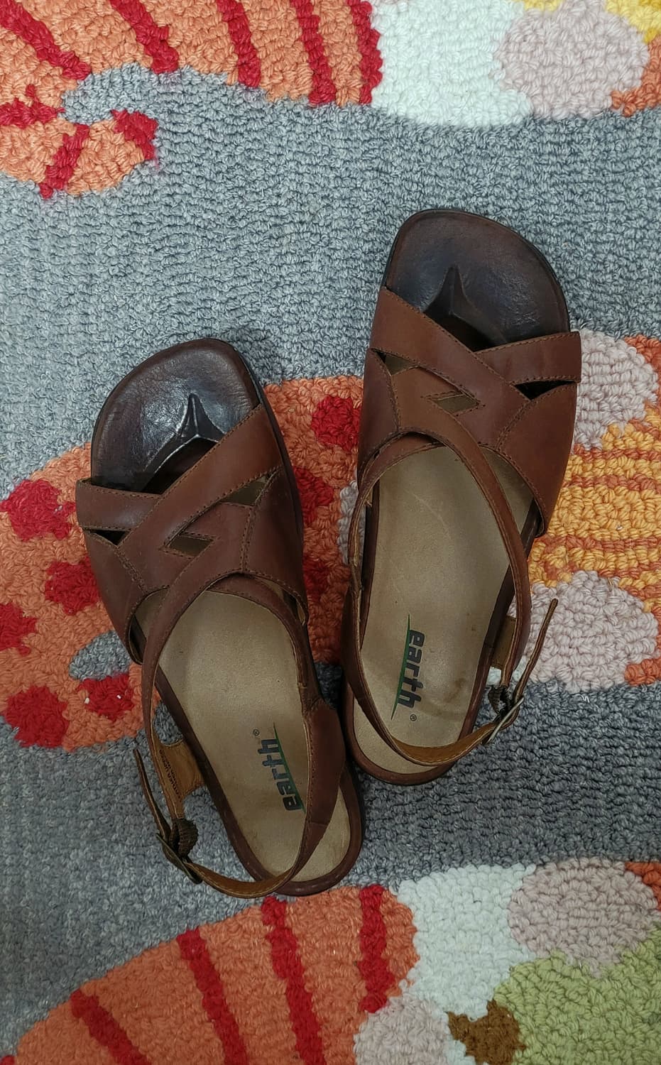 미국 빈티지 여성 가죽 라텍스 샌들(7.5) 240~245 상품이미지1