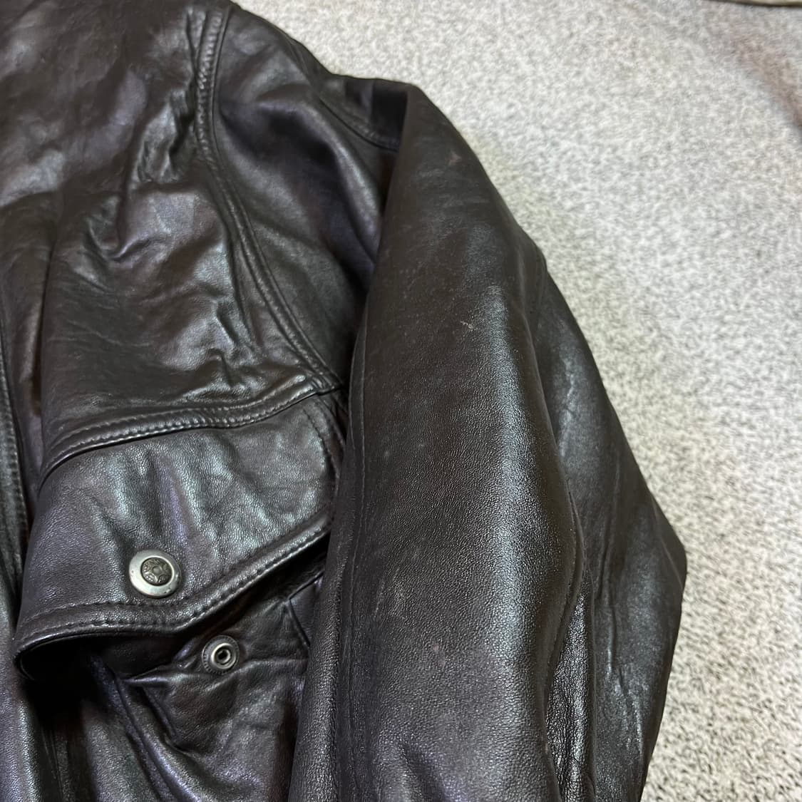 Vintage 빈티지 가죽 봄버 자켓 상품이미지5