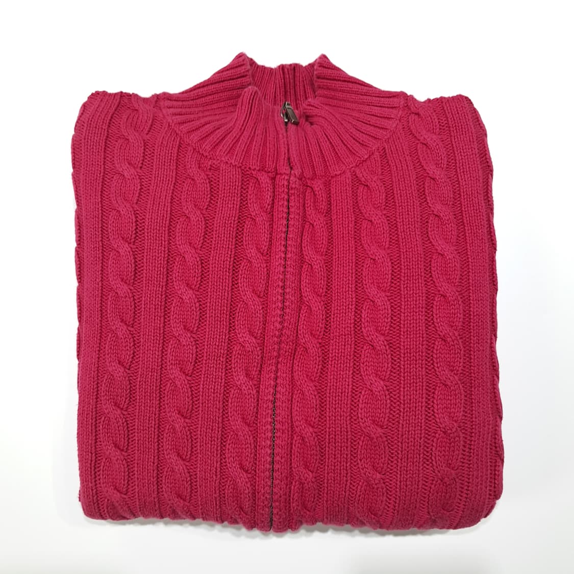 CL379 M 엘엘빈 90s 케이블 집업 마젠타핑크 니트 스웨터 상품이미지7