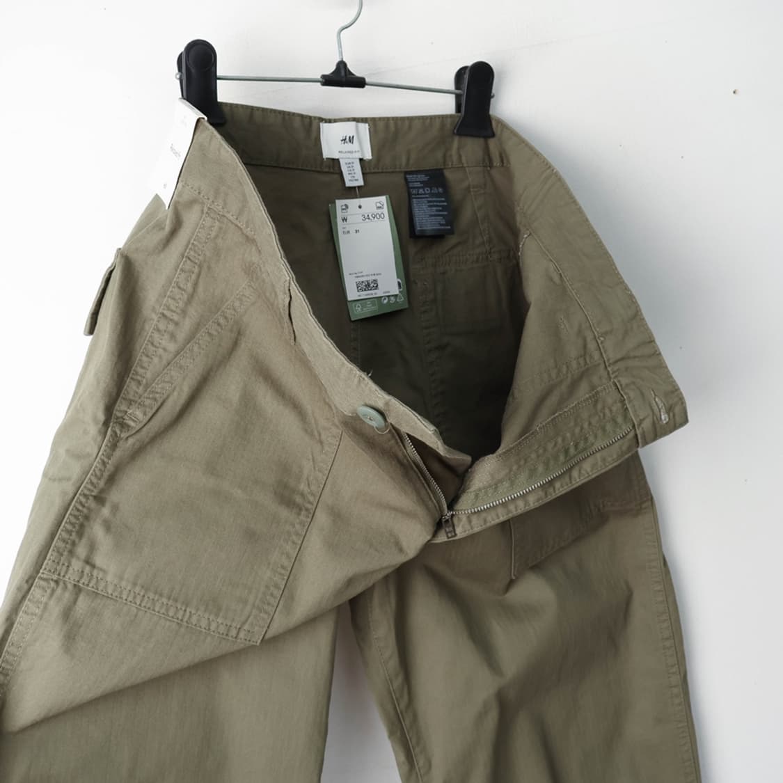 32/새상품 H&M 코튼 퍼티그 팬츠 상품이미지5