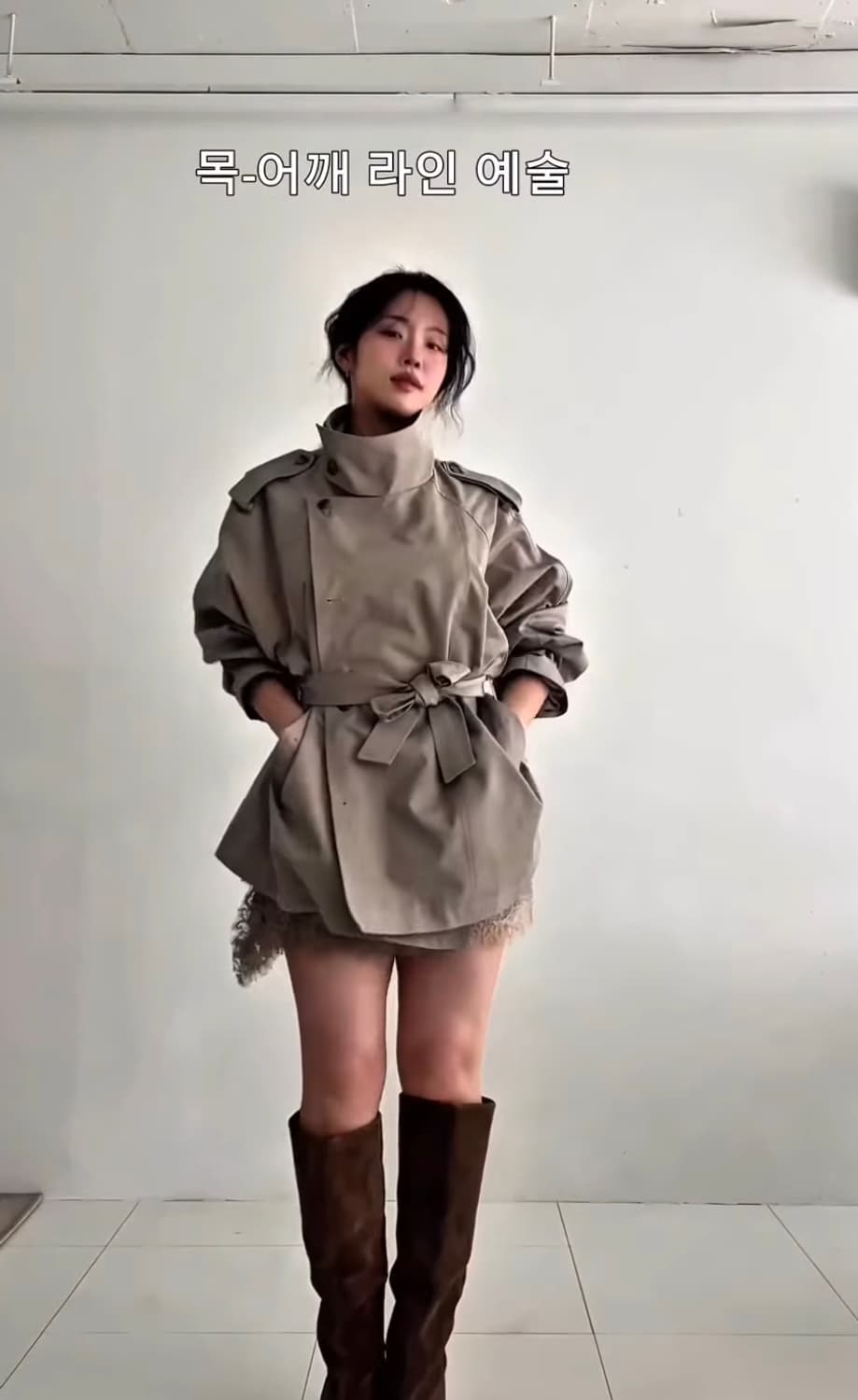 프로젝트웨이브 하프 트렌치코트 상품이미지1