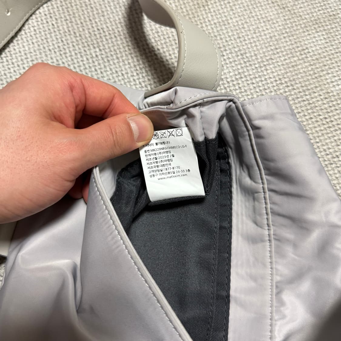 마땡킹 라이트 그레이 미니 버클백 상품이미지6