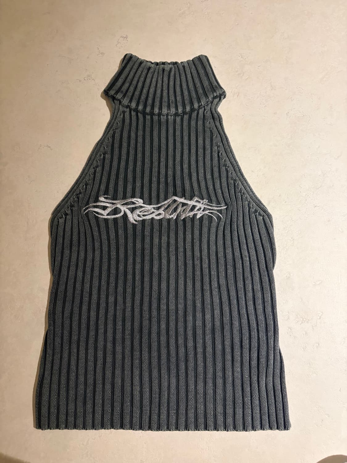 차콜 반목 슬리브리스 상품이미지3