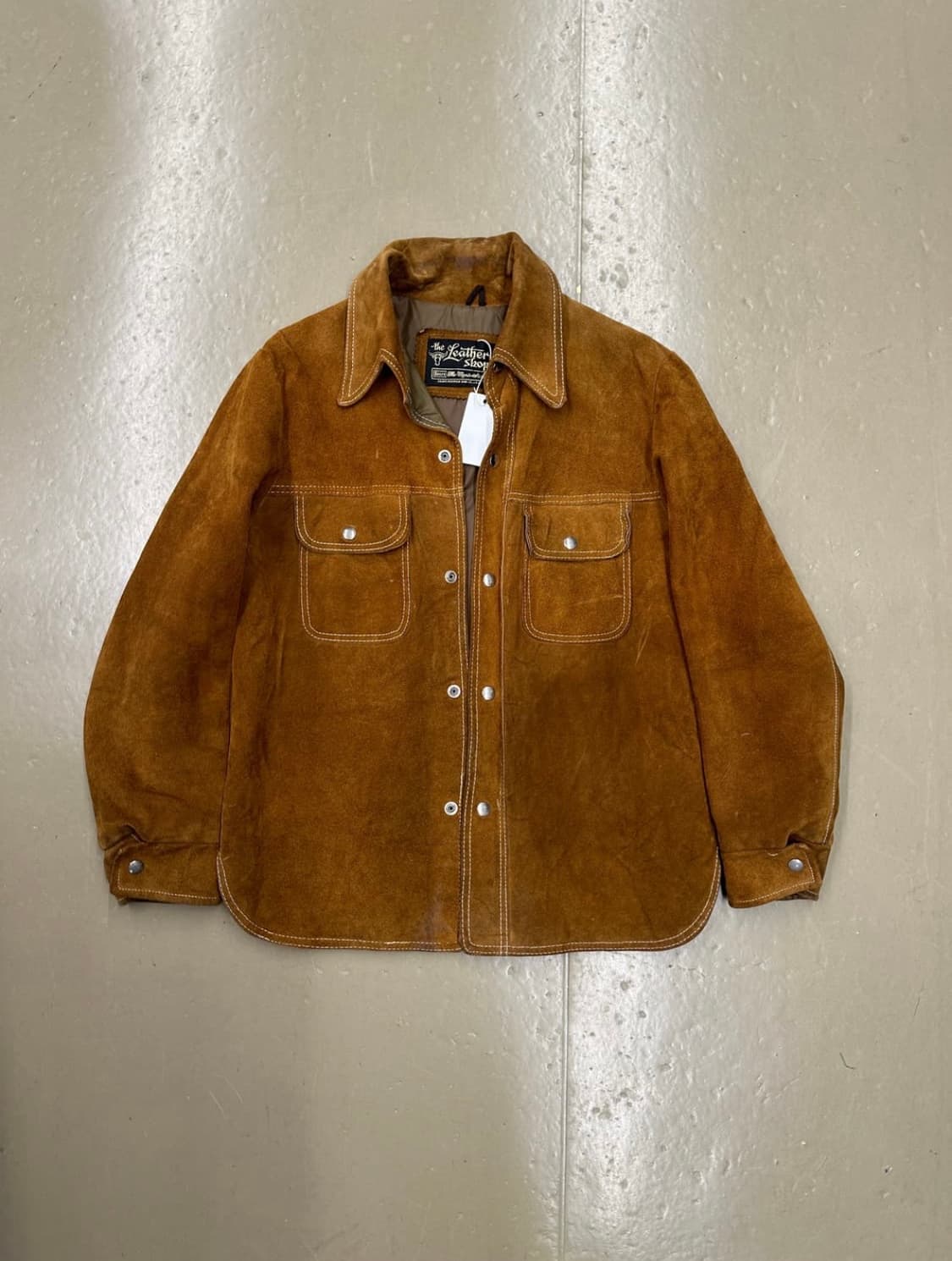 더 레더 샵 브라운 스웨이드 레더 자켓 40 상품이미지1