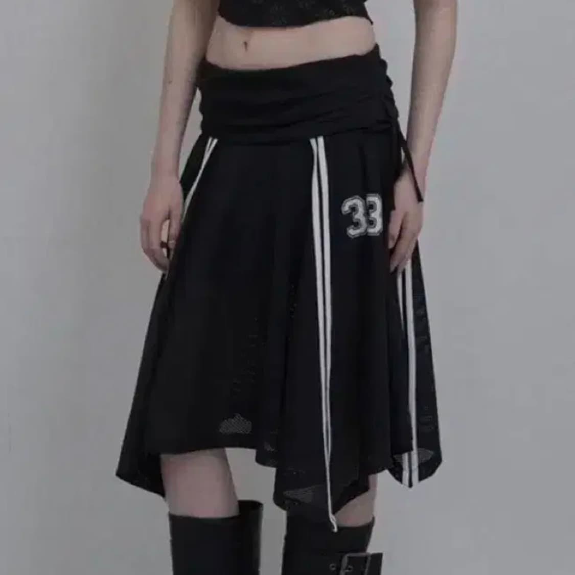 셋업이엑스이 33 스포티 스커트 블랙 setupexe skirt so 상품이미지2