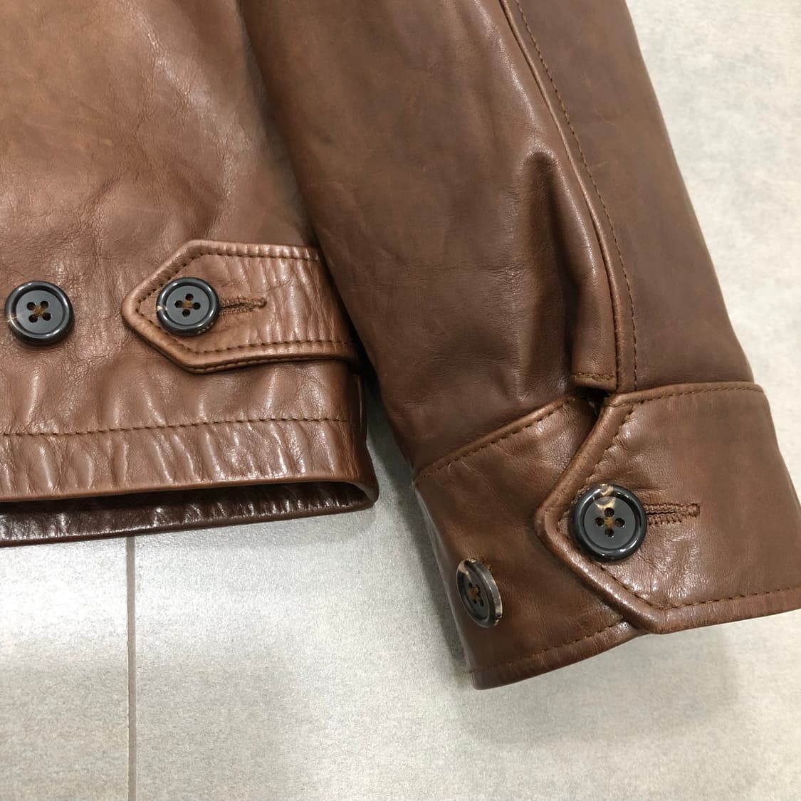 폴로 랄프로렌 카우하이드 헤링턴 가죽 레더 자켓 L 상품이미지9