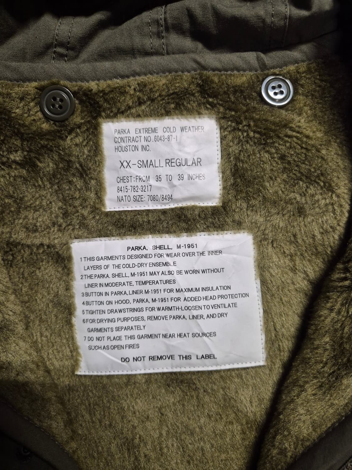 Houston 휴스턴 재팬 M51 개파카 (라이너 포함) 상품이미지2