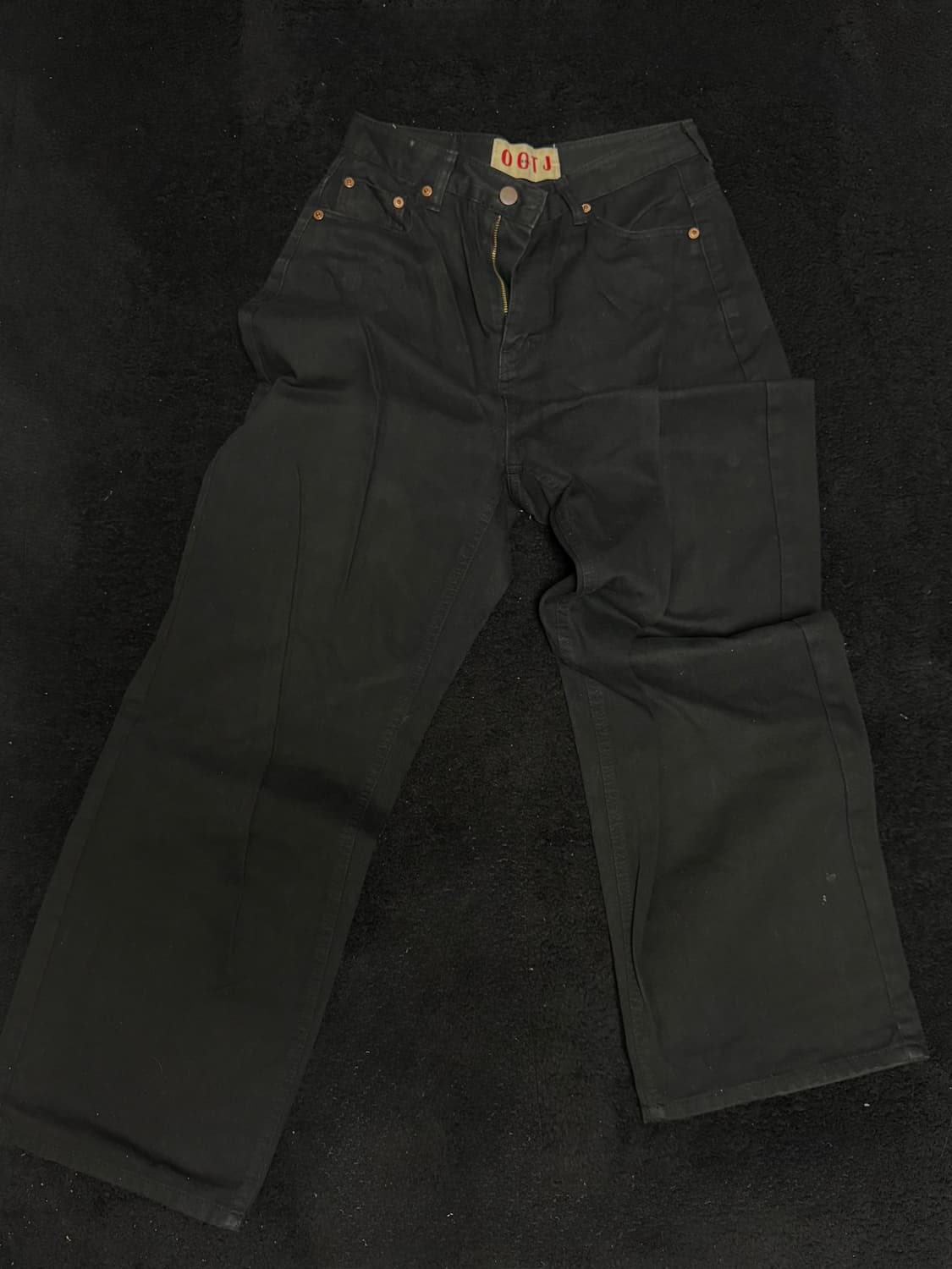 ootj 와이드핏 블랙 팬츠 상품이미지1