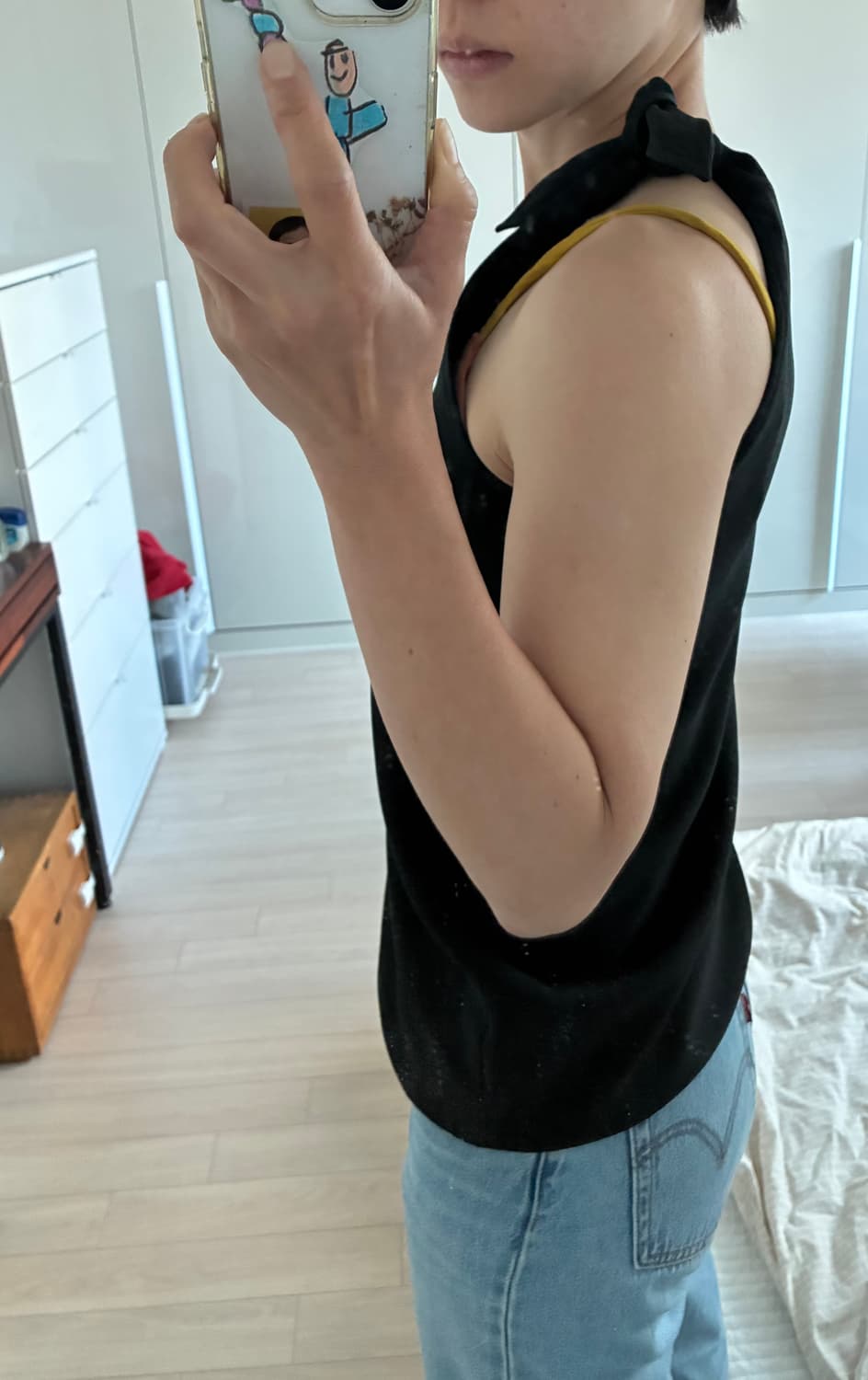 [Acne Studios] 아크네 비대칭 슬리브리스 탑 34 상품이미지8