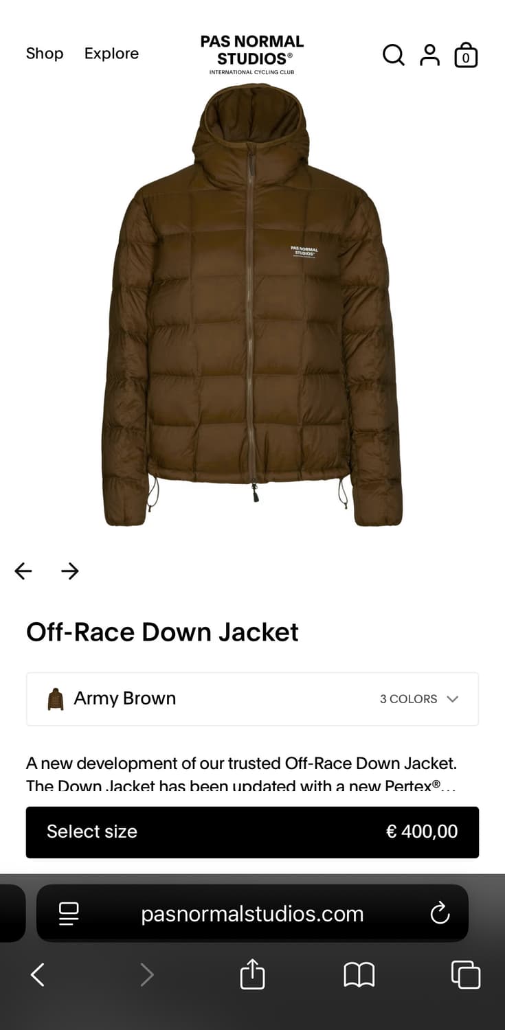 [새제품] 파노말 스튜디오 패딩 Off-Race Down Jacket 상품이미지8