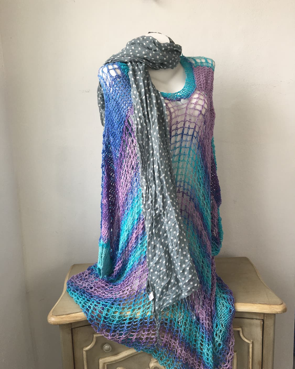 dot pattern scarf 상품이미지3