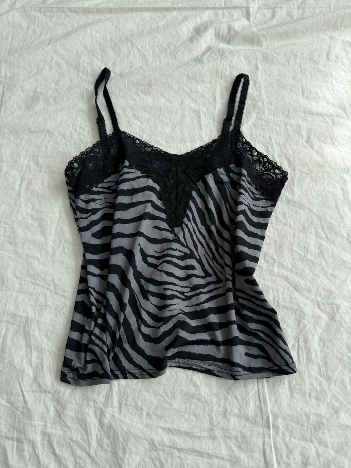 갸루 펑크 호피 슬리브리스 상품이미지1