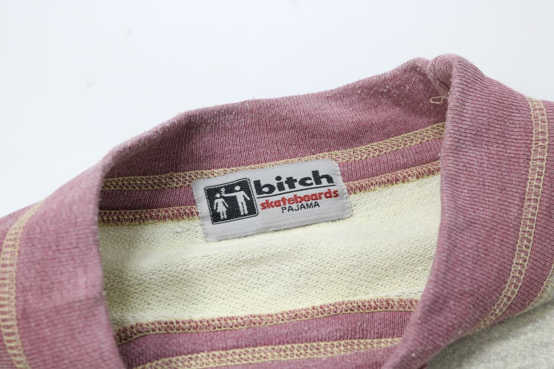 비치 스케이트보드 90s 빈티지 캥거루 포켓 핑크 배색 맨투맨 상품이미지6
