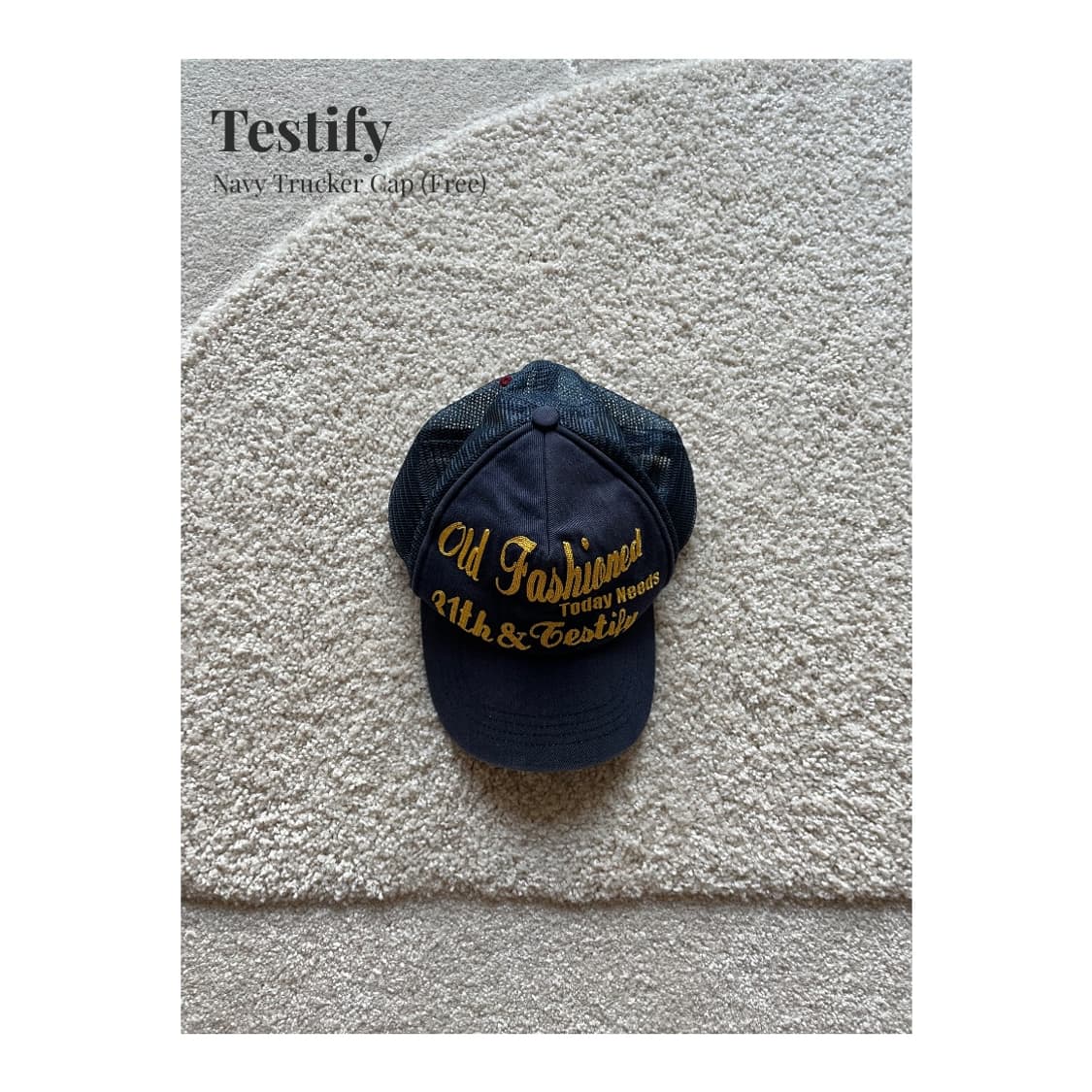 Testify 네이비 트러커 캡 (Free) 상품이미지1