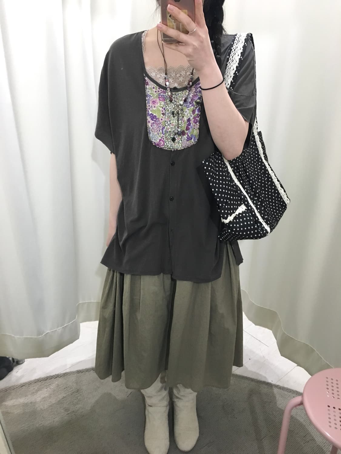 flower loose blouse 상품이미지4