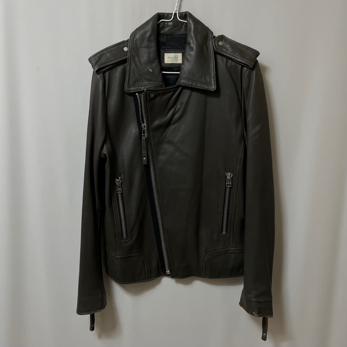 비욘드클로젯 더블 라이더 레더 가죽 자켓 S/90 상품이미지1