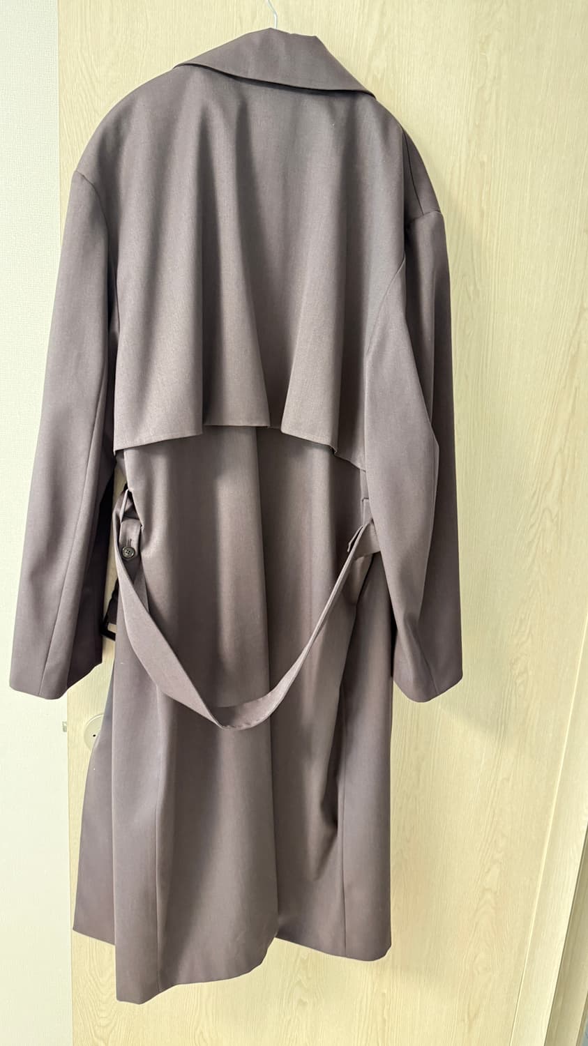 시스템옴므 미니멀 트렌치 코트 브라운 상품이미지4