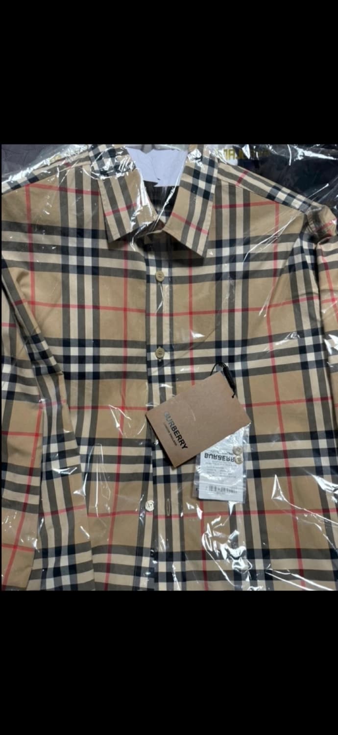 [정품] 버버리 체크 코튼 포플린 셔츠 아카이브 베이지 남방 상품이미지2