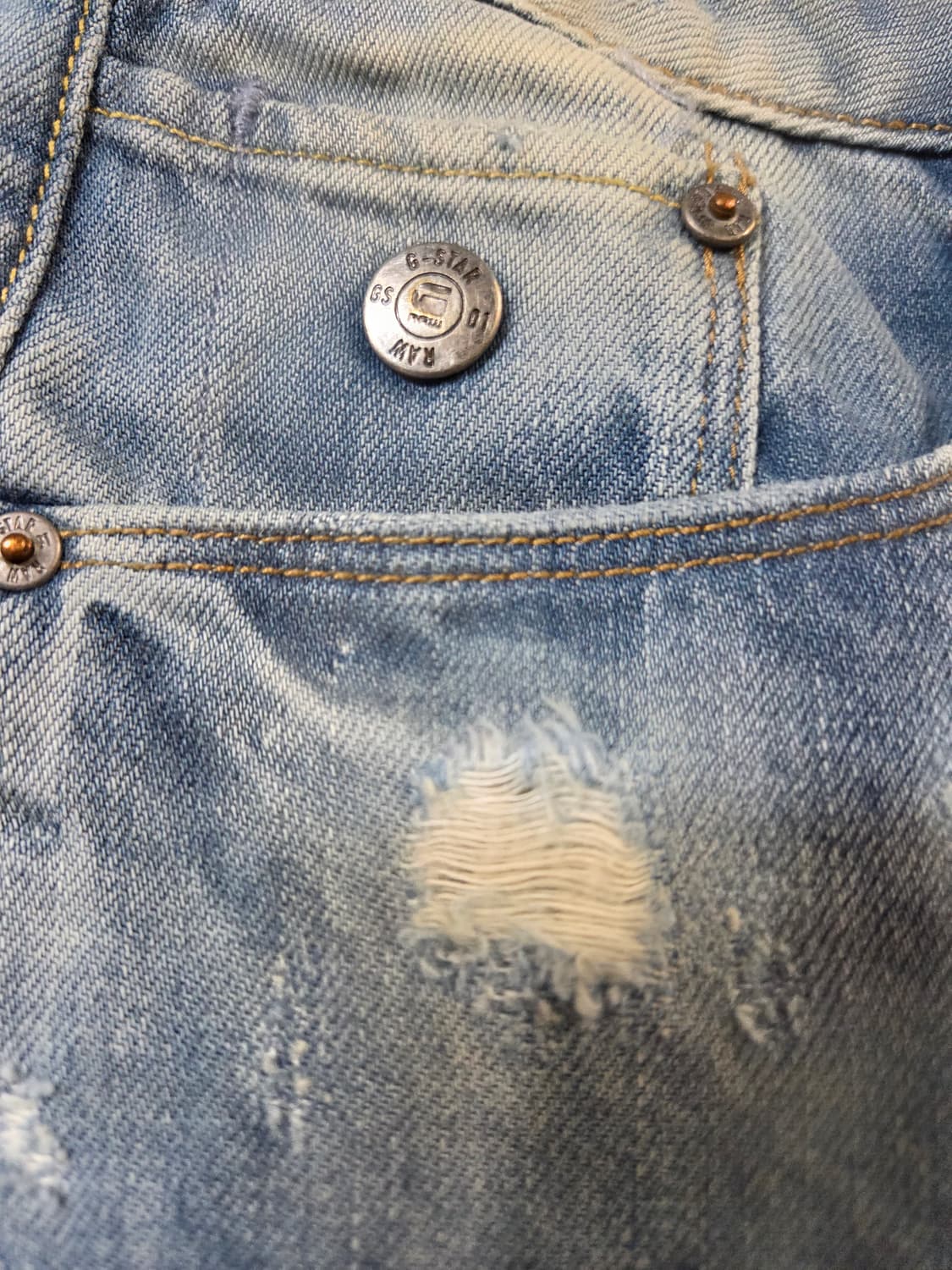 G-Star Type-C 워싱 데님 청바지(W26/L32) 상품이미지4