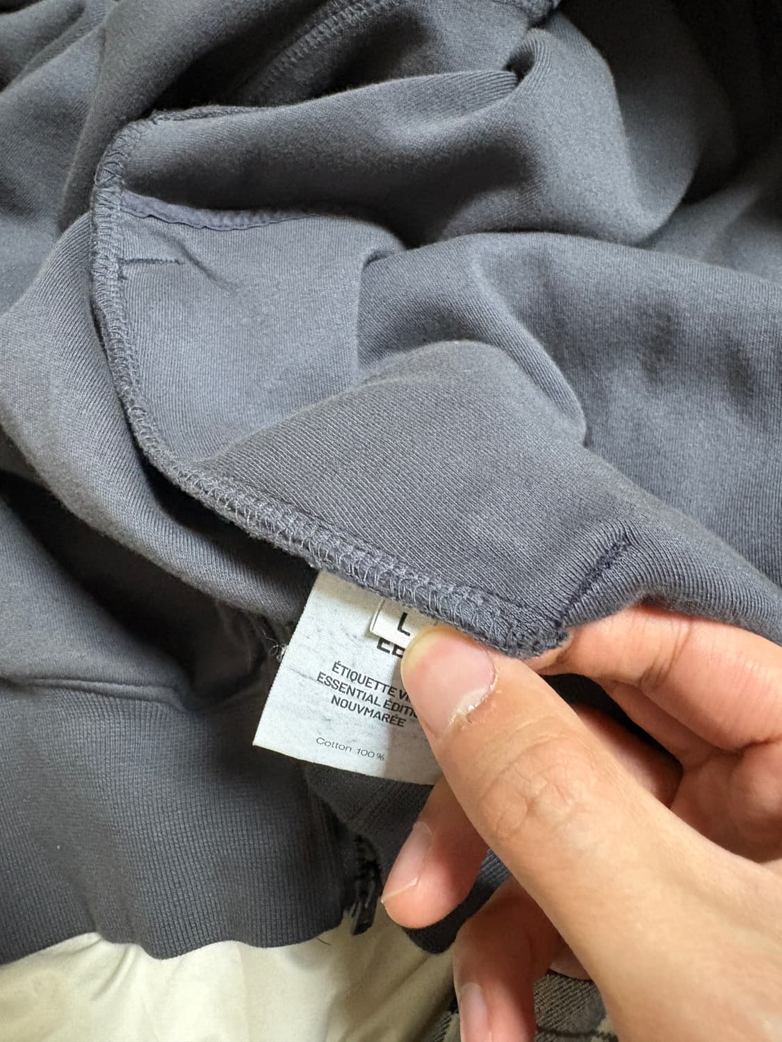 EE 커브드 후드집업 차콜 L 상품이미지2