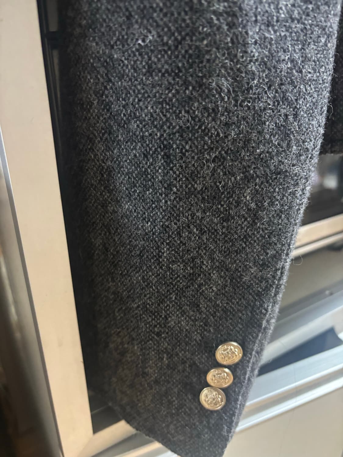 룩캐스트 베이비 알파카 트위드 자켓 차콜 S(안감누빔O) 정가 268,0 상품이미지8