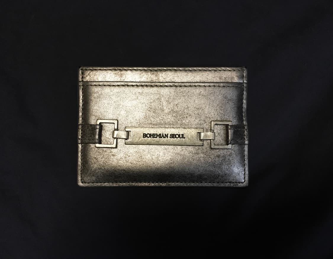 보헤미안서울 레더 메탈 벨티드 카드지갑 실버 상품이미지4
