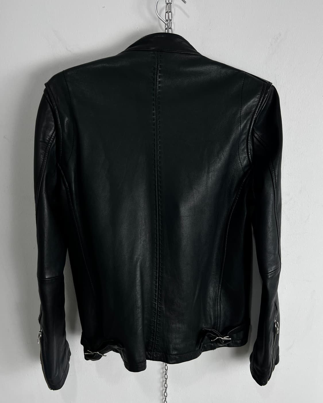 모르간 옴므 램스킨 비대칭 레더 자켓 상품이미지8